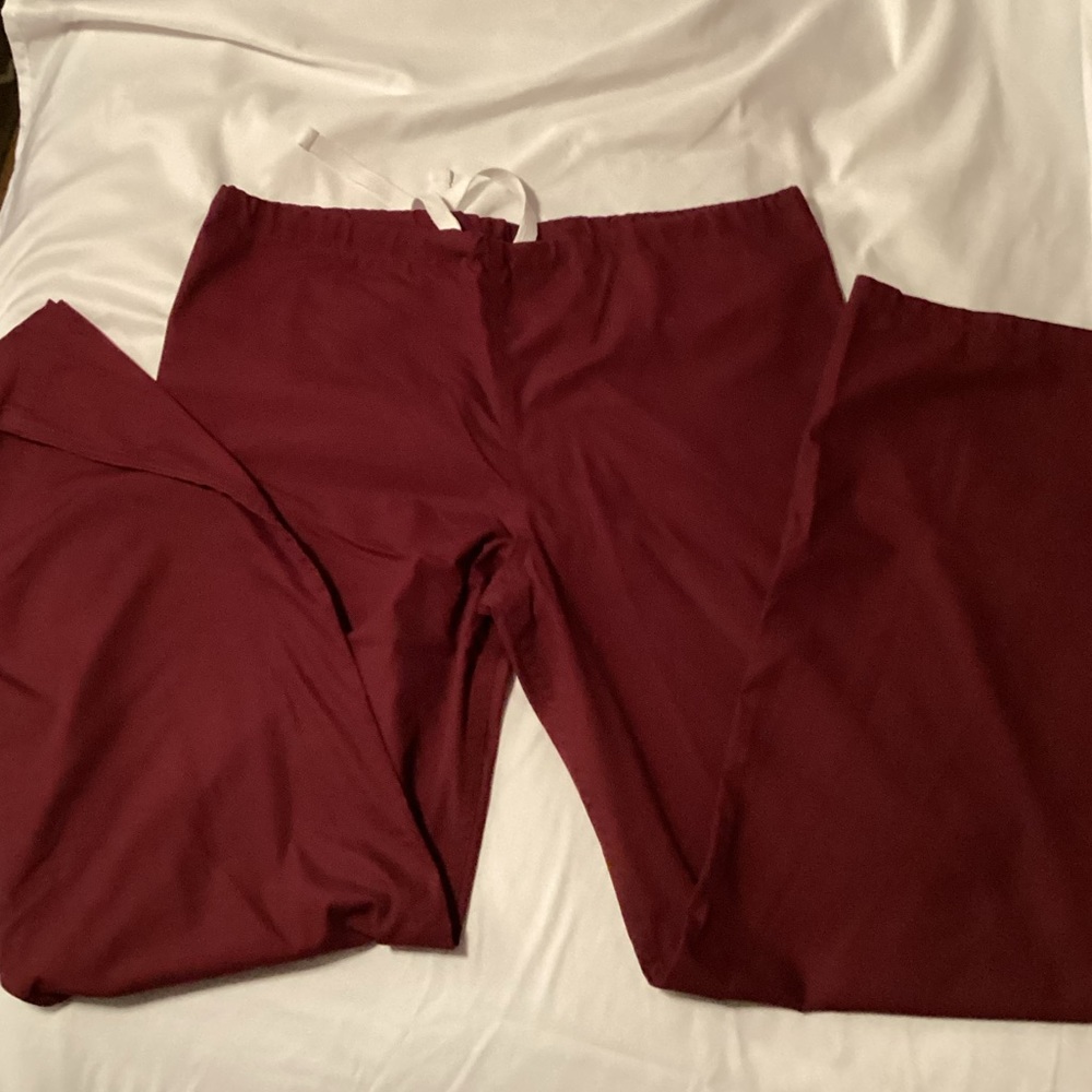 Urbane 9502 wine Tall scrub pants